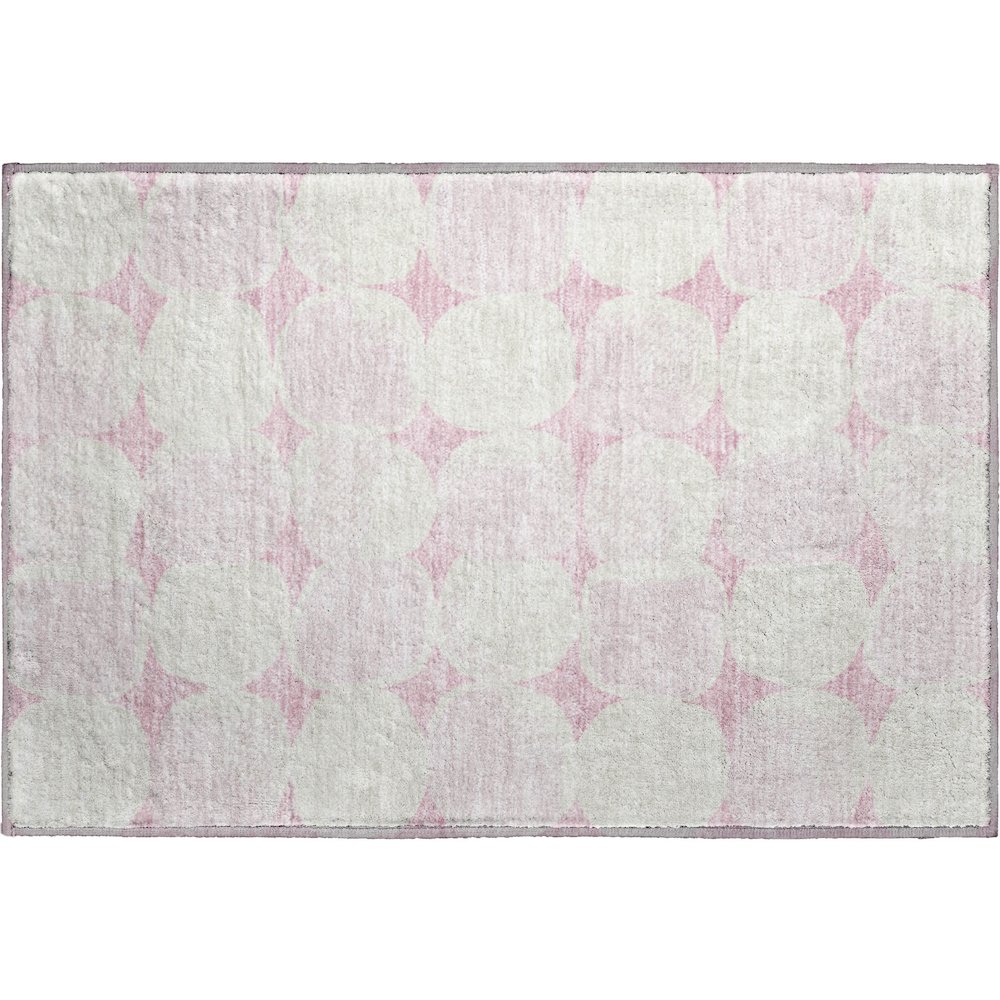Premium Machine Washable Mayfield AMF870 Pink 1'8" x 2'6" Rug. Picture 1