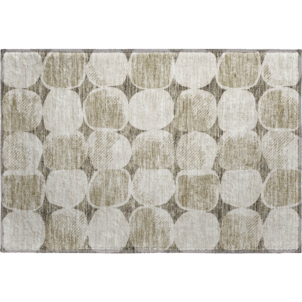 Premium Machine Washable Mayfield AMF870 Taupe 1'8" x 2'6" Rug. Picture 1