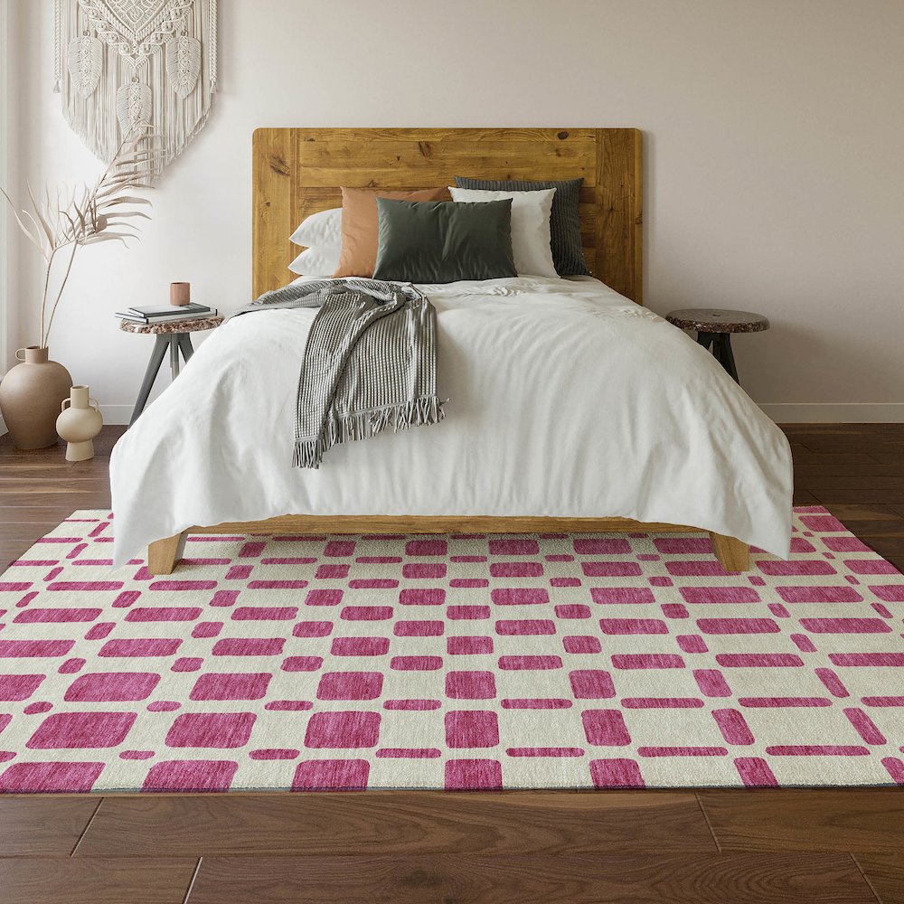 Premium Machine Washable Mayfield AMF871 Blush 2'6" x 3'10" Rug. Picture 6