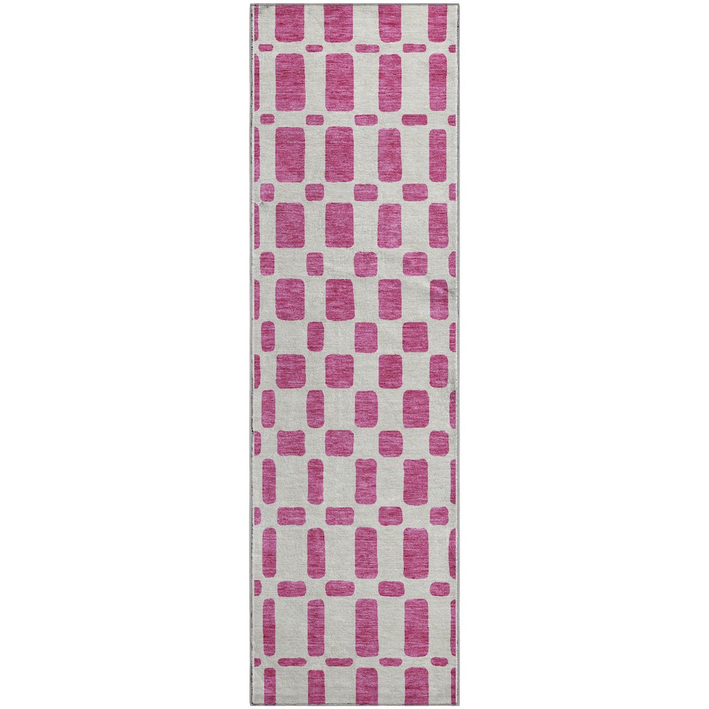 Premium Machine Washable Mayfield AMF871 Blush 2'3" x 7'6" Runner Rug. Picture 1