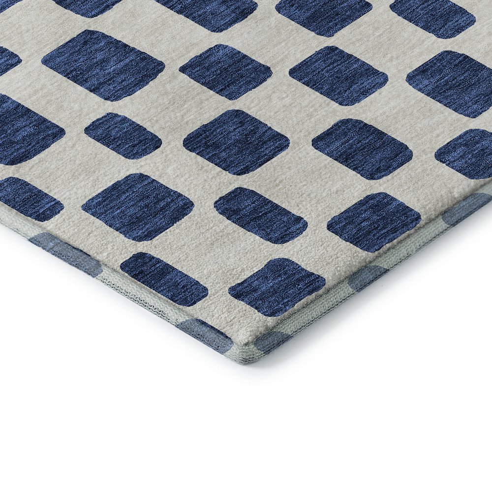 Premium Machine Washable Mayfield AMF871 Navy 1'8" x 2'6" Rug. Picture 3