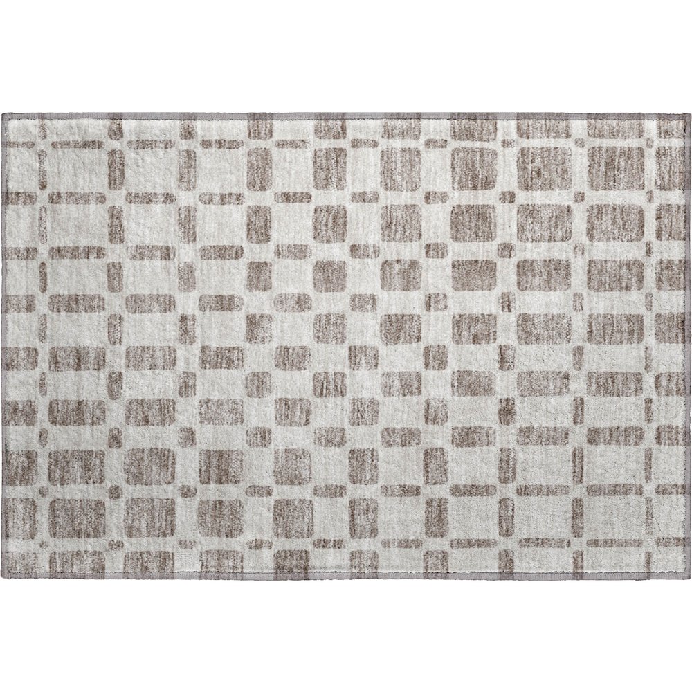 Premium Machine Washable Mayfield AMF871 Taupe 1'8" x 2'6" Rug. Picture 1