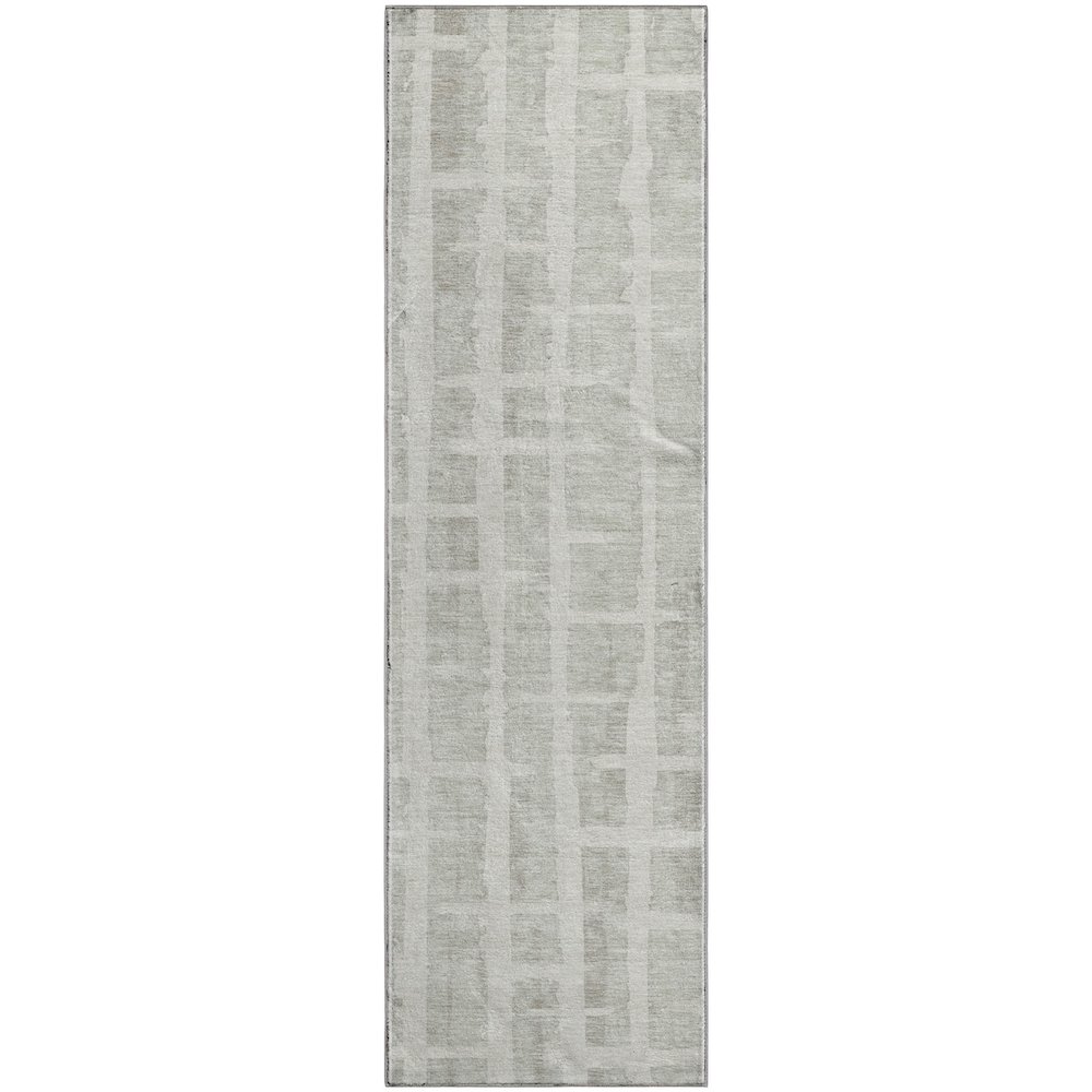 Premium Machine Washable Mayfield AMF872 Ivory 2'3" x 7'6" Runner Rug. Picture 1