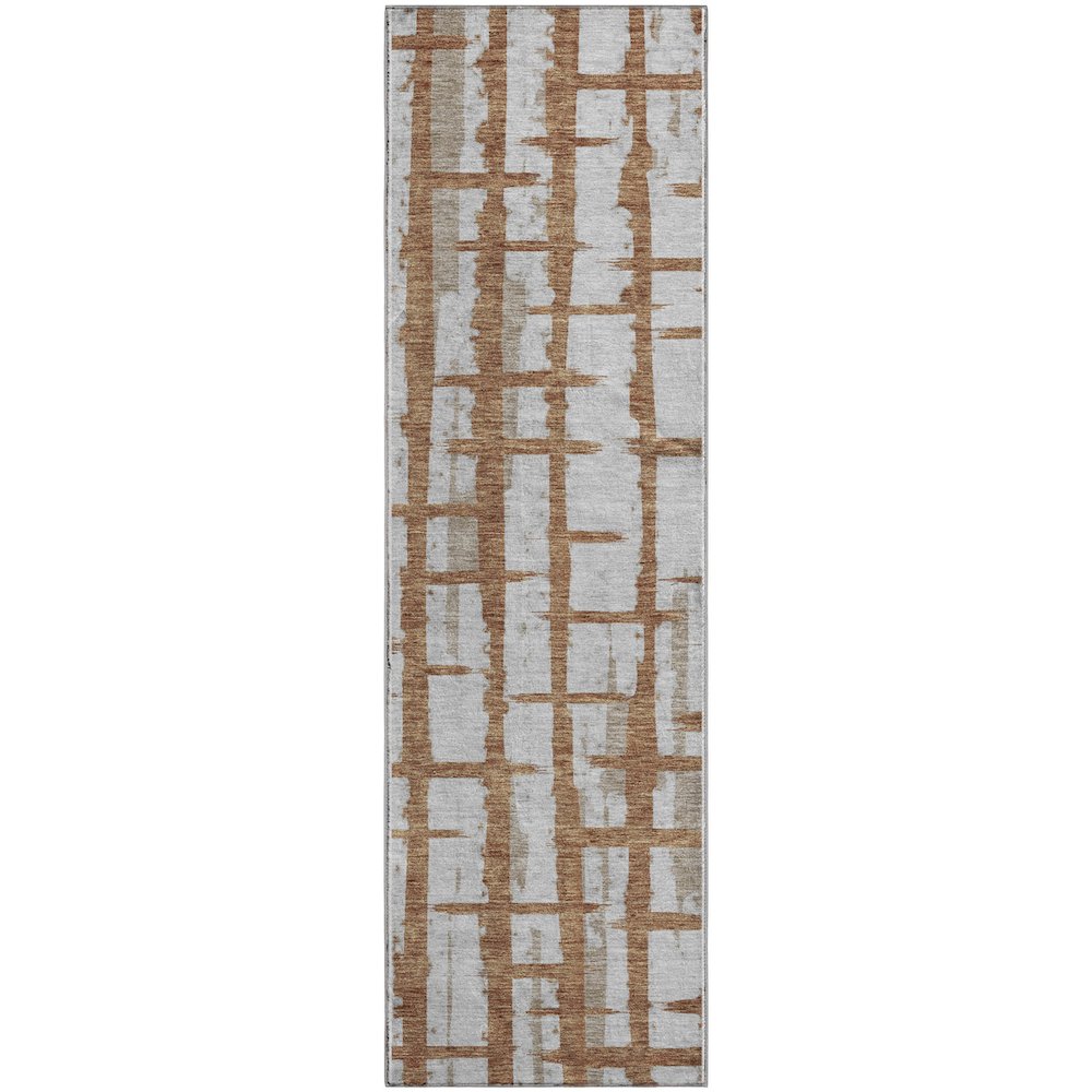 Premium Machine Washable Mayfield AMF872 Paprika 2'3" x 7'6" Runner Rug. Picture 1