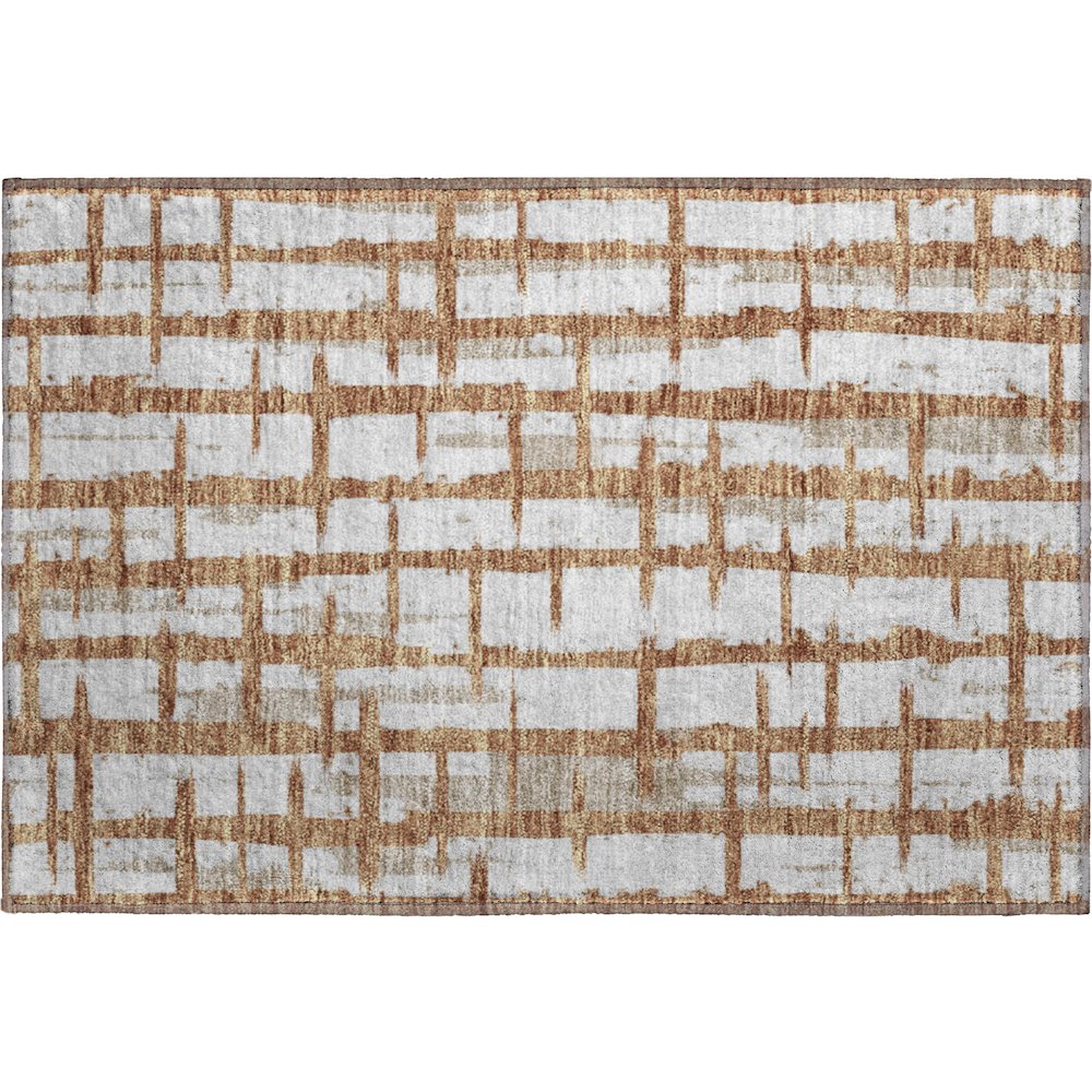 Premium Machine Washable Mayfield AMF872 Paprika 1'8" x 2'6" Rug. Picture 1