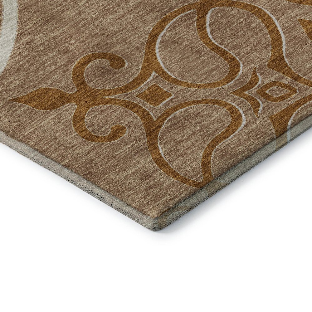 Premium Machine Washable Mayfield AMF874 Terracotta 1'8" x 2'6" Rug. Picture 3