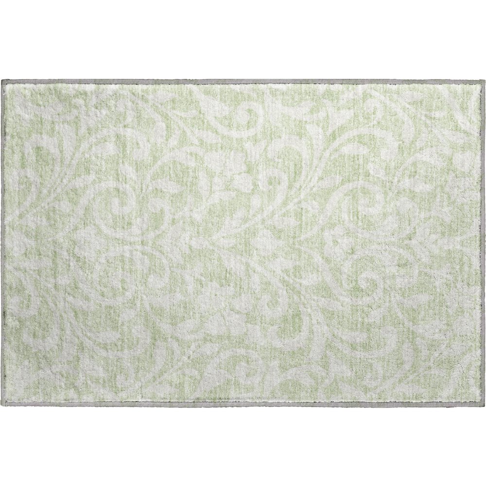 Premium Machine Washable Mayfield AMF875 Aloe 1'8" x 2'6" Rug. Picture 1