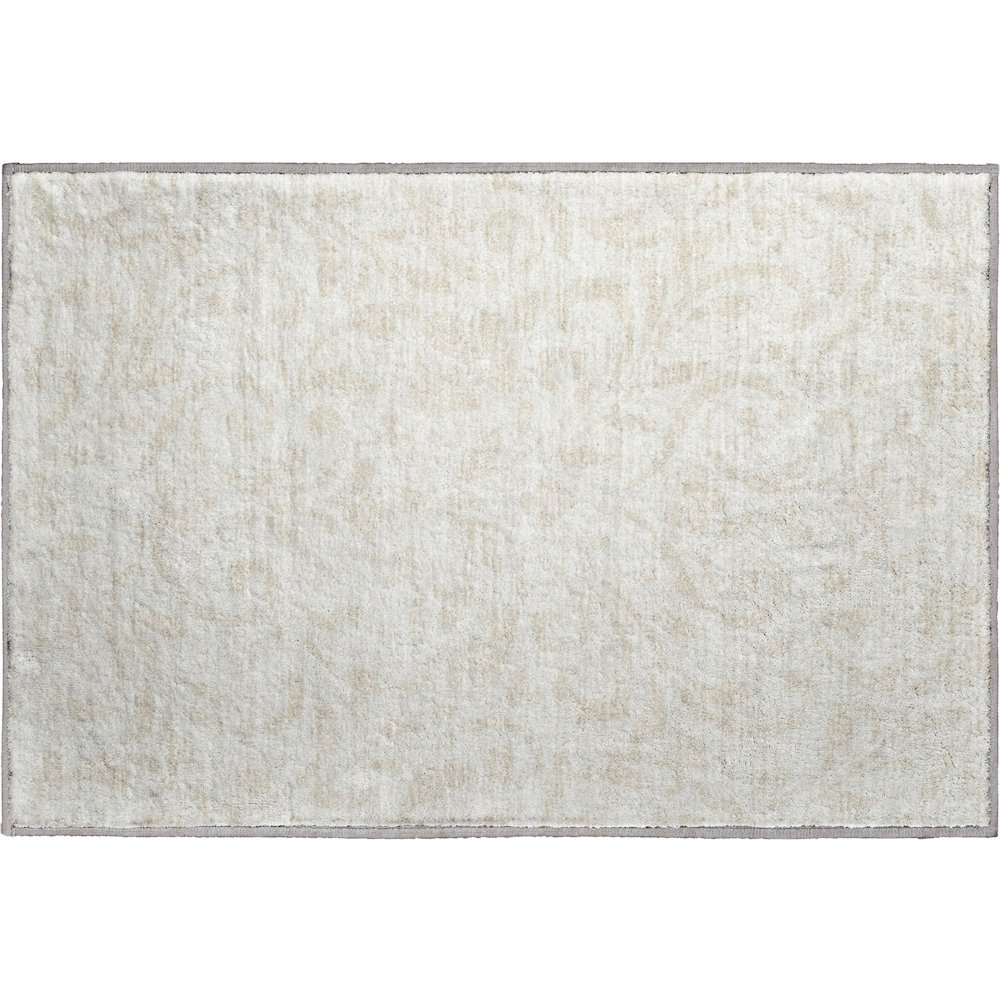 Premium Machine Washable Mayfield AMF875 Ivory 1'8" x 2'6" Rug. Picture 1