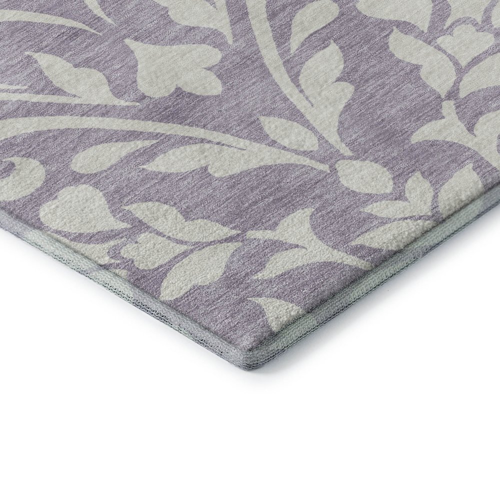 Premium Machine Washable Mayfield AMF875 Lavender 1'8" x 2'6" Rug. Picture 3
