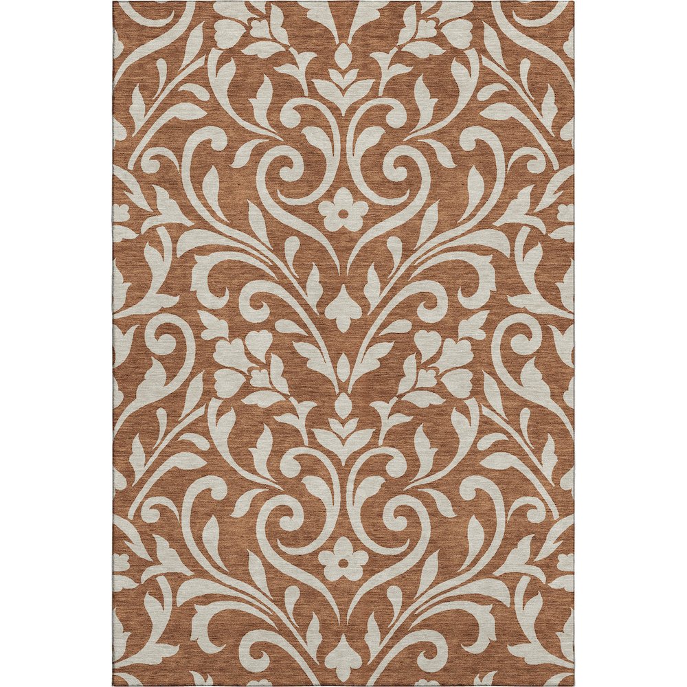 Premium Machine Washable Mayfield AMF875 Paprika 2'6" x 3'10" Rug. Picture 1