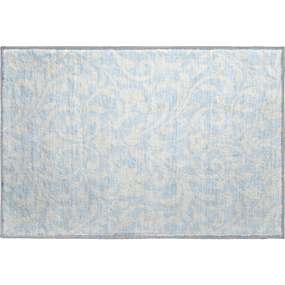 Premium Machine Washable Mayfield AMF875 Sky 1'8" x 2'6" Rug. Picture 1