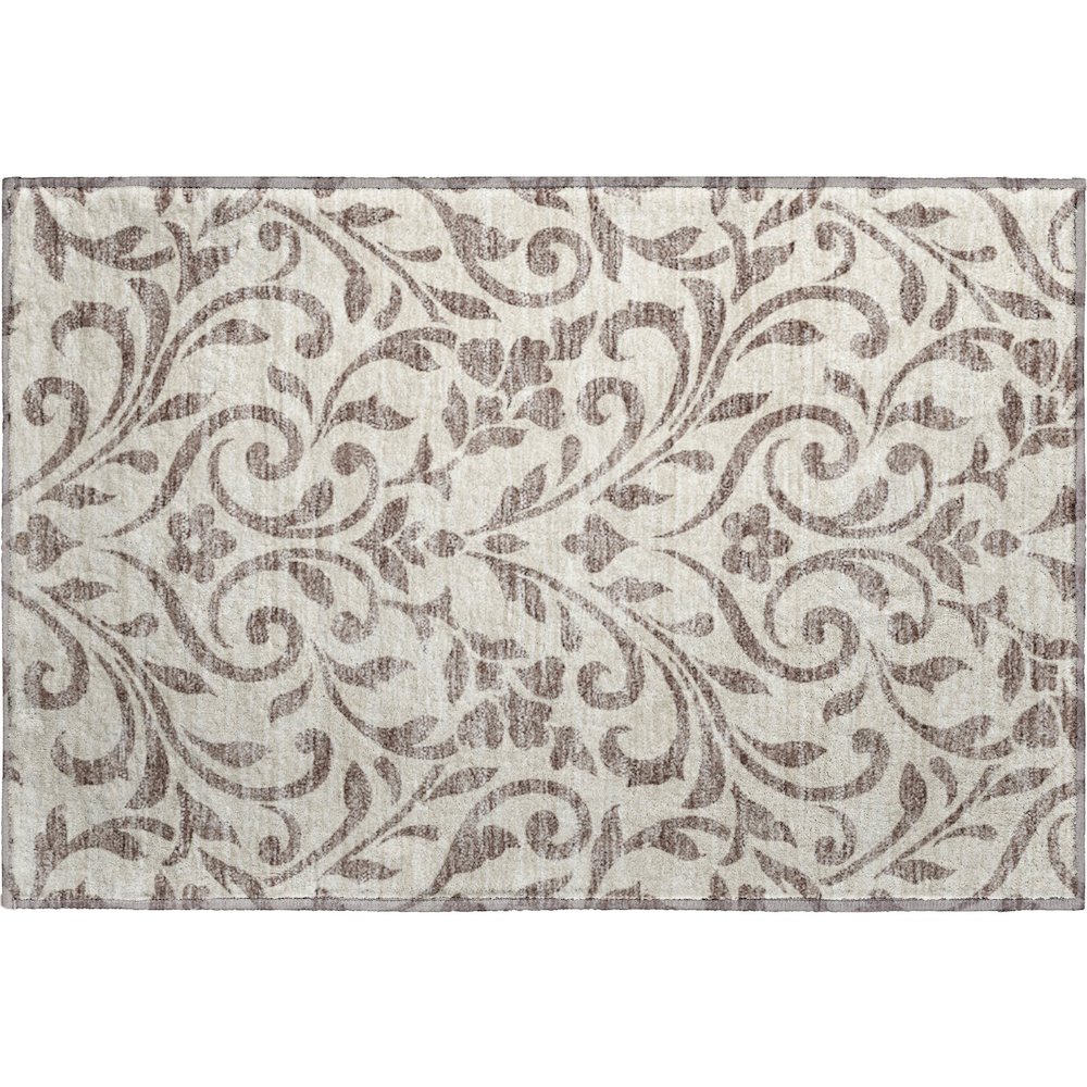 Premium Machine Washable Mayfield AMF875 Taupe 1'8" x 2'6" Rug. Picture 1