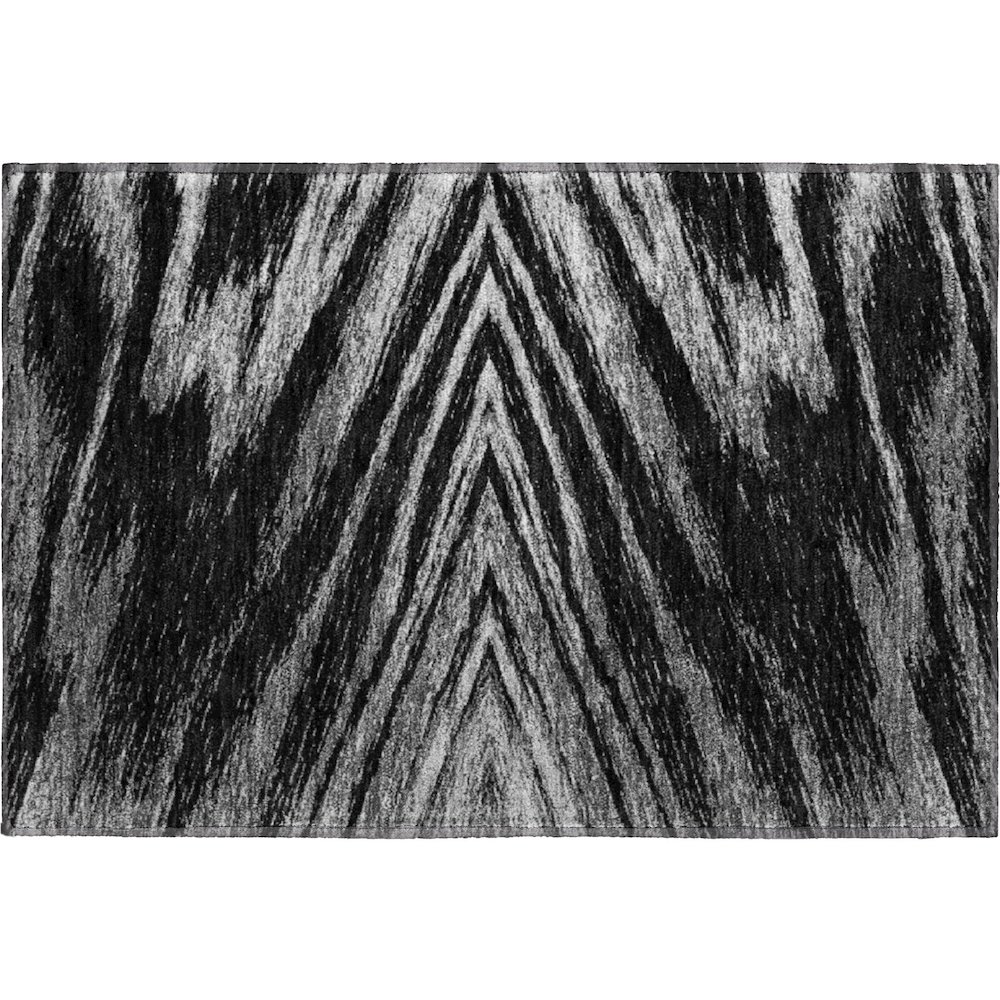 Premium Machine Washable Mayfield AMF876 Black 1'8" x 2'6" Rug. Picture 1