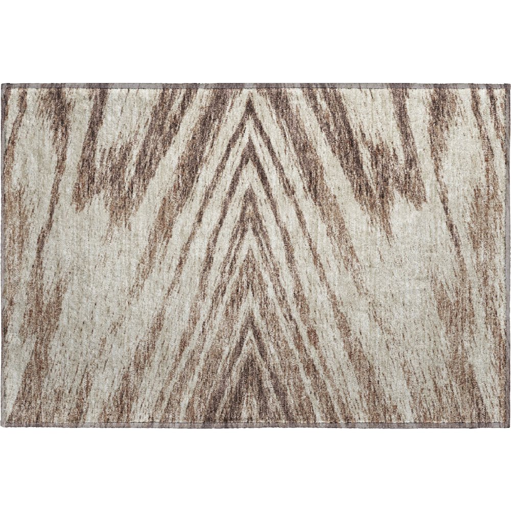 Premium Machine Washable Mayfield AMF876 Brown 1'8" x 2'6" Rug. Picture 1