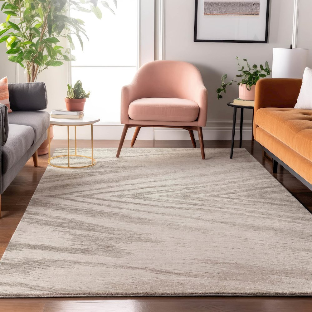 Premium Machine Washable Mayfield AMF876 Ivory 2'6" x 3'10" Rug. Picture 5