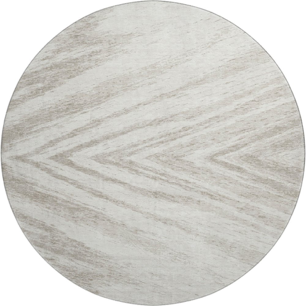 Premium Machine Washable Mayfield AMF876 Ivory 8' x 8' Round Rug. Picture 1