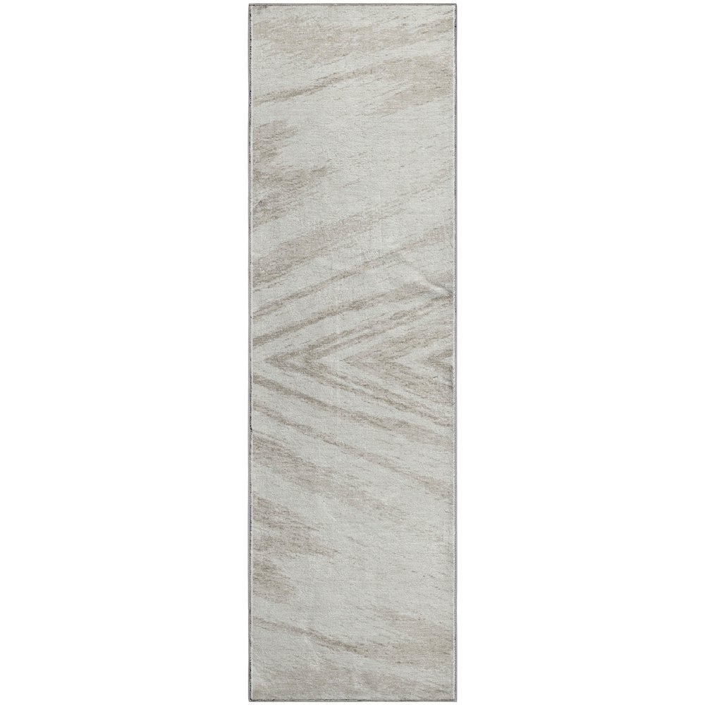 Premium Machine Washable Mayfield AMF876 Ivory 2'3" x 7'6" Runner Rug. Picture 1