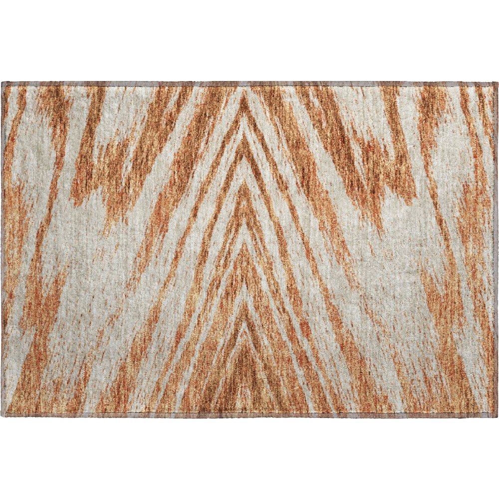 Premium Machine Washable Mayfield AMF876 Paprika 1'8" x 2'6" Rug. Picture 1