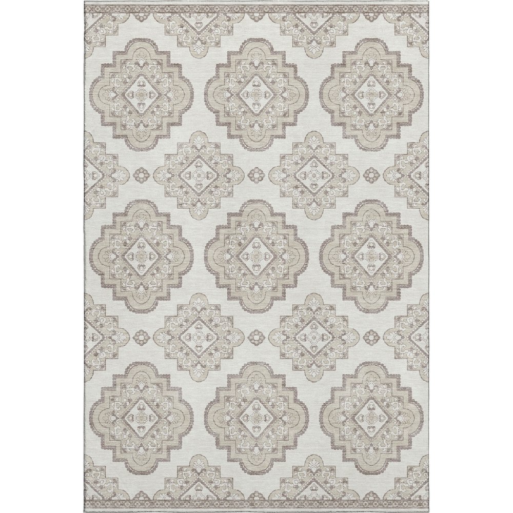 Premium Machine Washable Mayfield AMF878 Ivory 2'6" x 3'10" Rug. Picture 1
