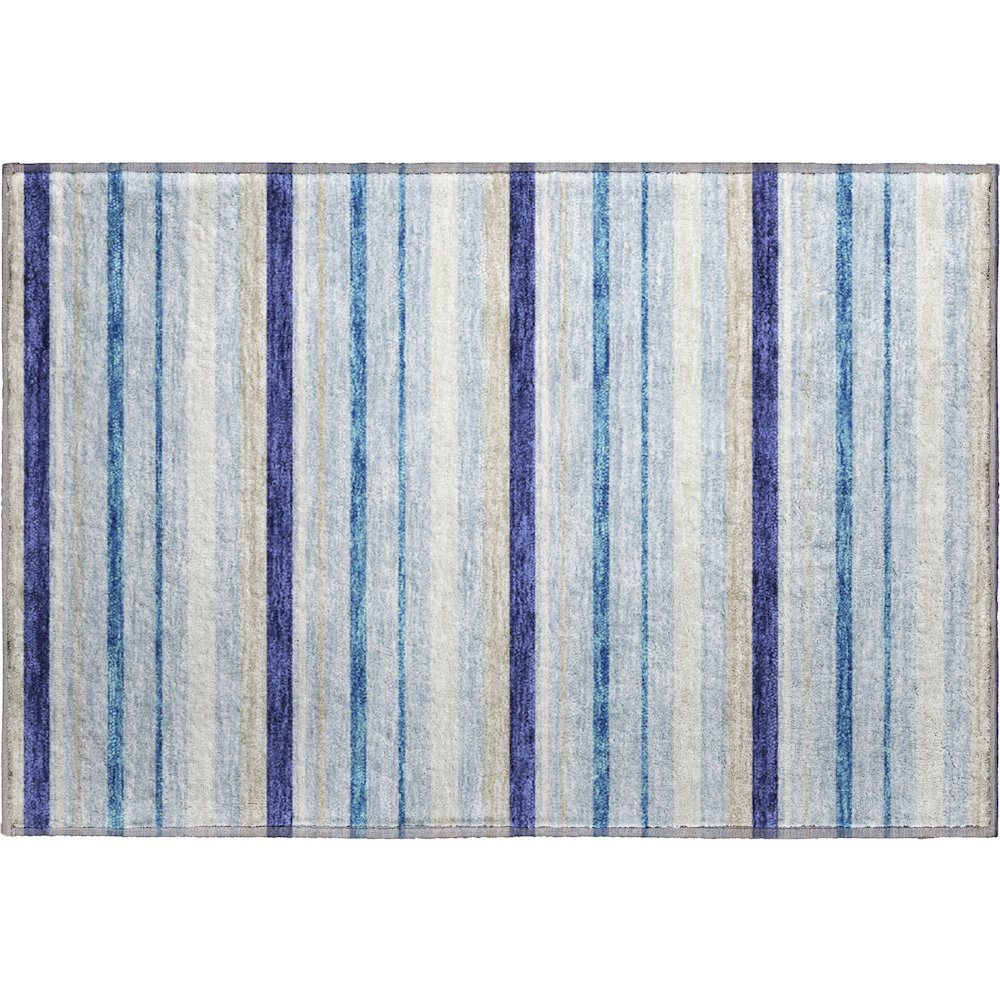 Premium Machine Washable Mayfield AMF879 Blue 1'8" x 2'6" Rug. Picture 1