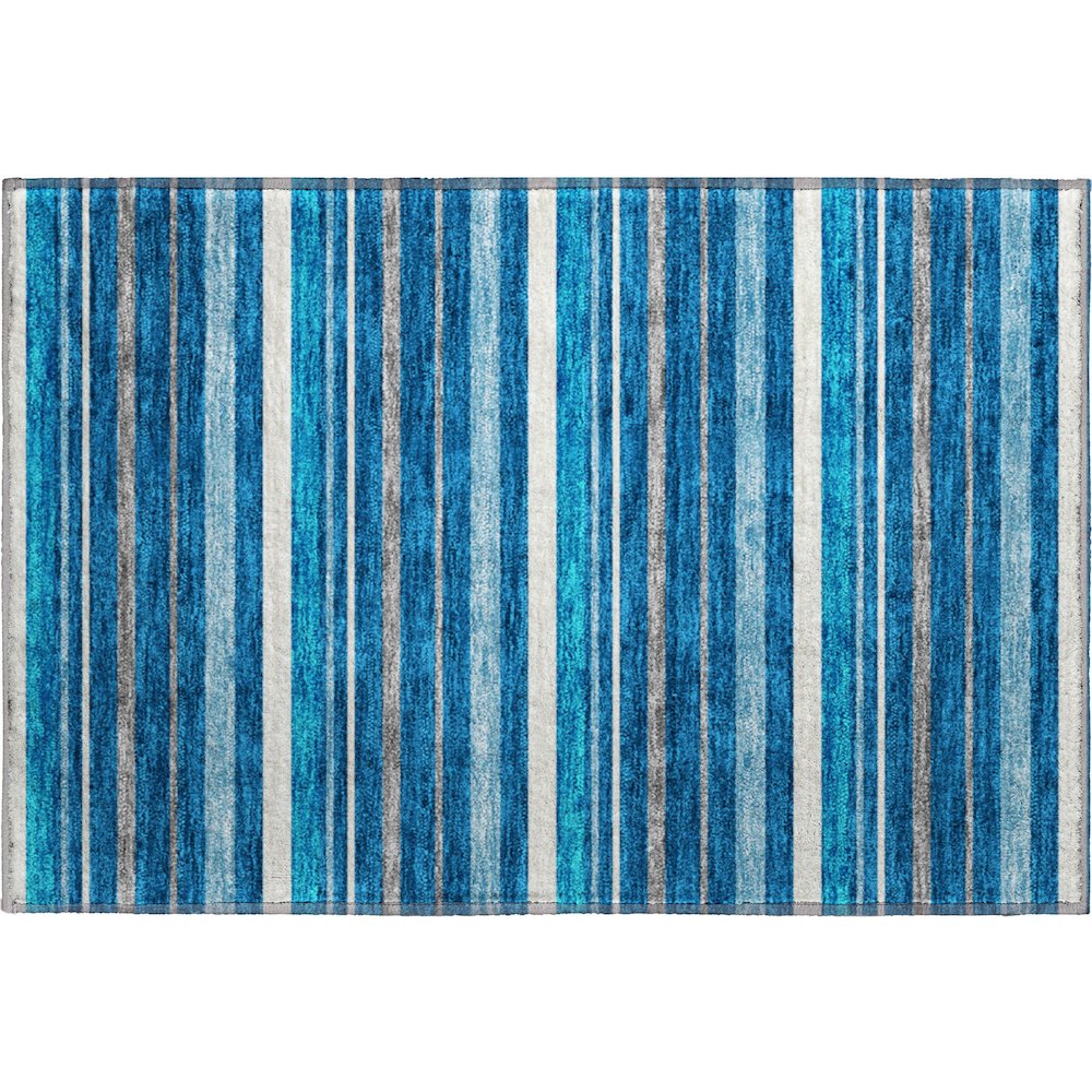Premium Machine Washable Mayfield AMF879 Denim 1'8" x 2'6" Rug. Picture 1