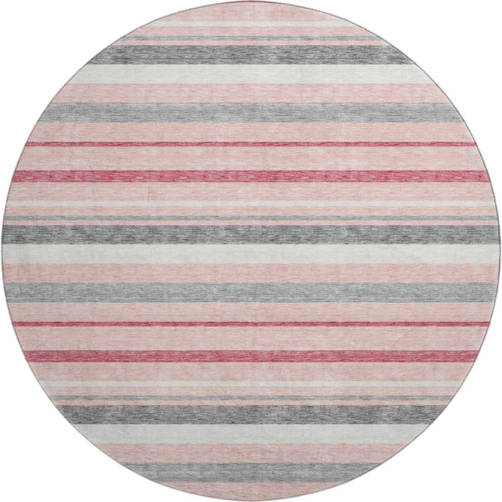 Premium Machine Washable Mayfield AMF879 Pink 8' x 8' Round Rug. Picture 1