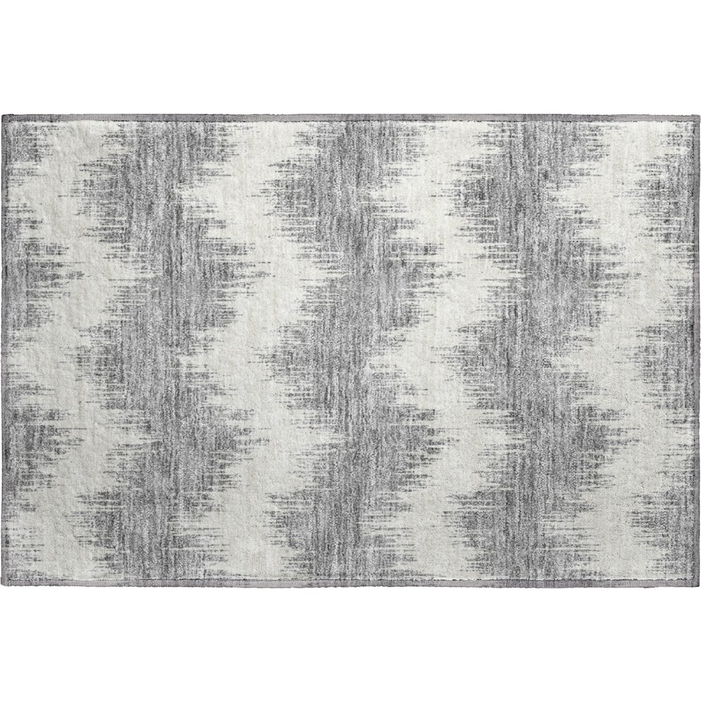 Premium Machine Washable Mayfield AMF880 Gray 1'8" x 2'6" Rug. Picture 1