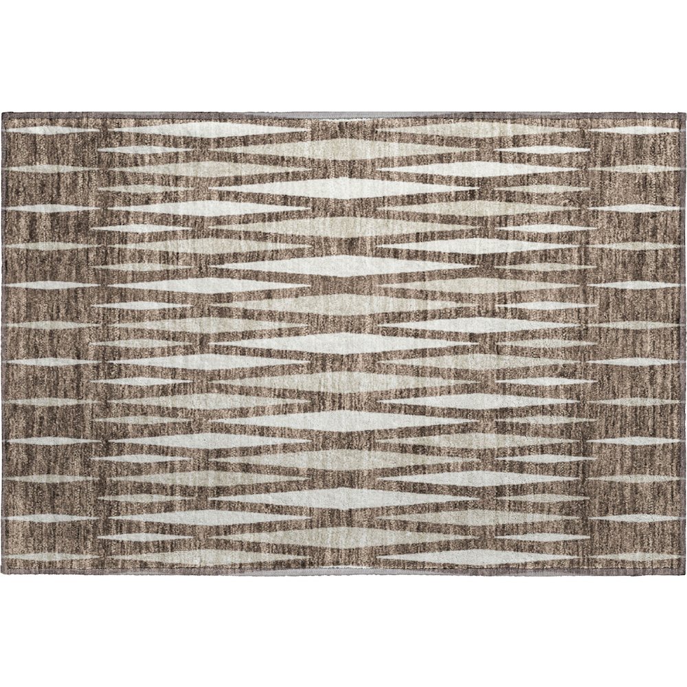 Premium Machine Washable Mayfield AMF881 Brown 1'8" x 2'6" Rug. Picture 1