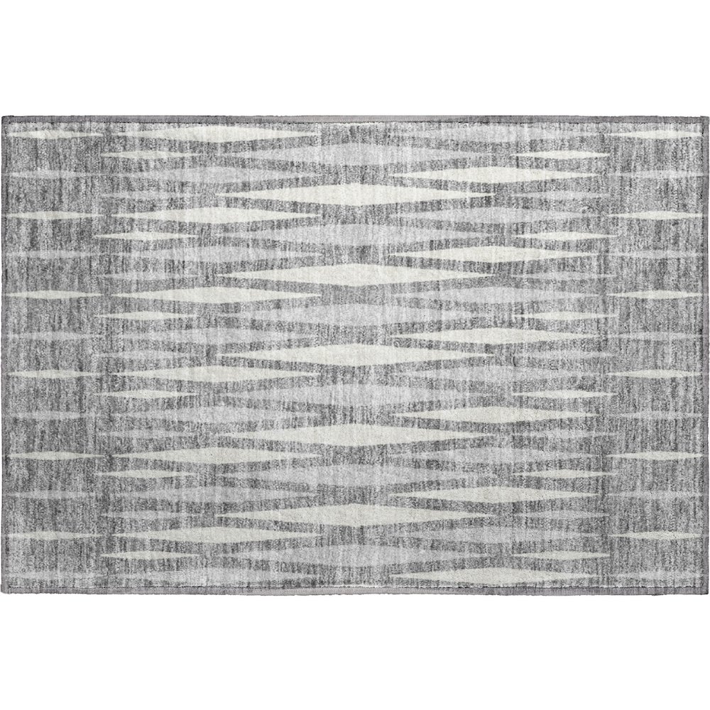 Premium Machine Washable Mayfield AMF881 Gray 1'8" x 2'6" Rug. Picture 1