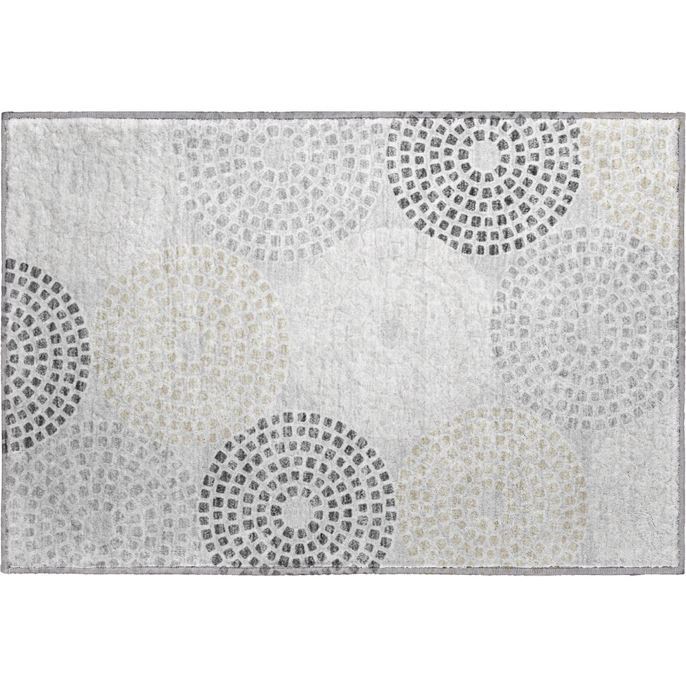 Premium Machine Washable Mayfield AMF882 Gray 1'8" x 2'6" Rug. Picture 1