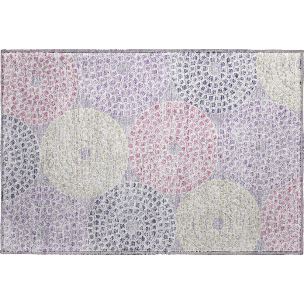 Premium Machine Washable Mayfield AMF882 Lavender 1'8" x 2'6" Rug. Picture 1