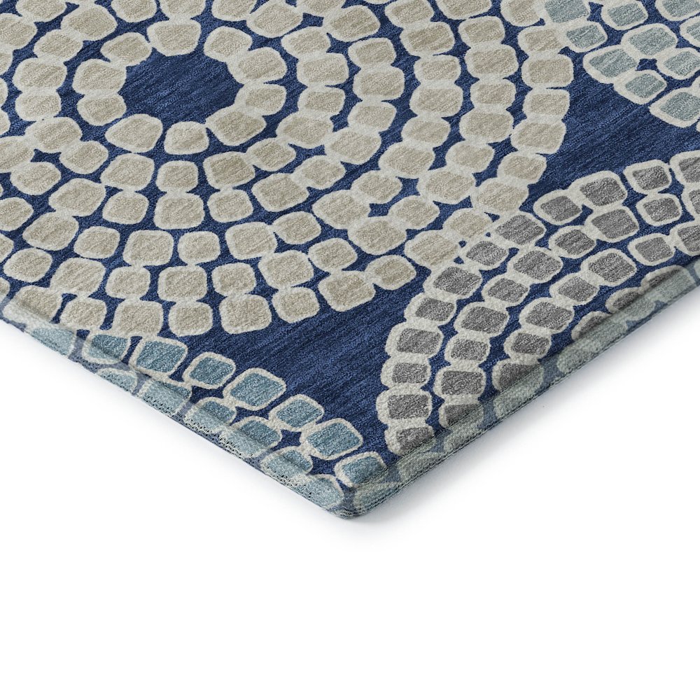 Premium Machine Washable Mayfield AMF882 Navy 1'8" x 2'6" Rug. Picture 3