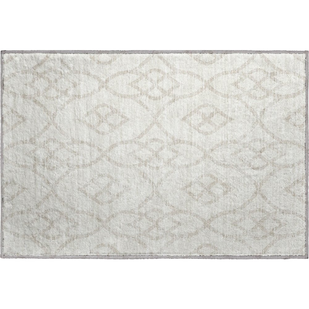 Premium Machine Washable Mayfield AMF884 Ivory 1'8" x 2'6" Rug. Picture 1
