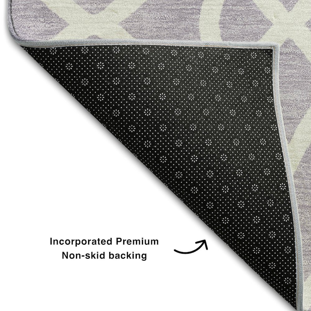 Premium Machine Washable Mayfield AMF884 Lavender 1'8" x 2'6" Rug. Picture 2