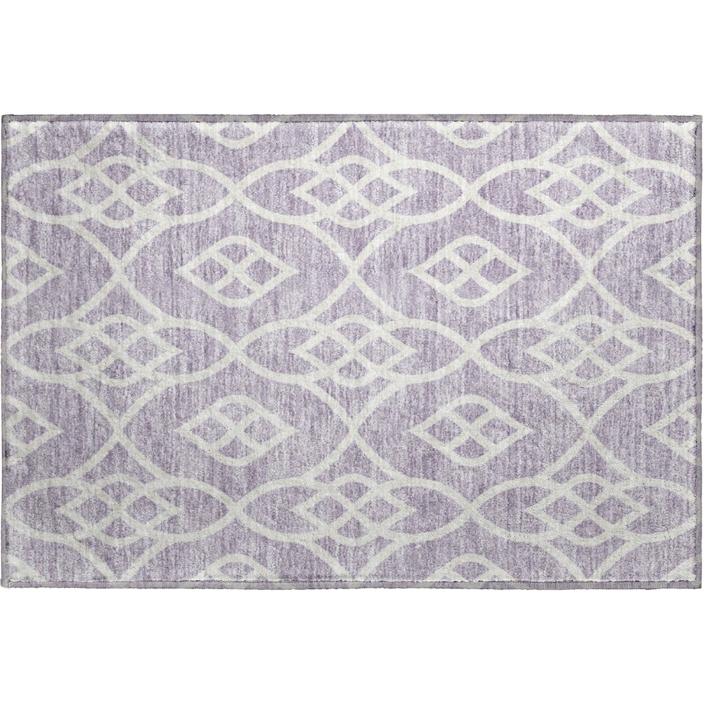 Premium Machine Washable Mayfield AMF884 Lavender 1'8" x 2'6" Rug. Picture 1