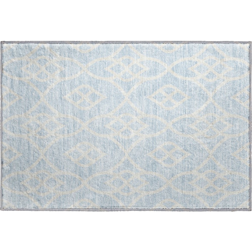Premium Machine Washable Mayfield AMF884 Sky 1'8" x 2'6" Rug. Picture 1
