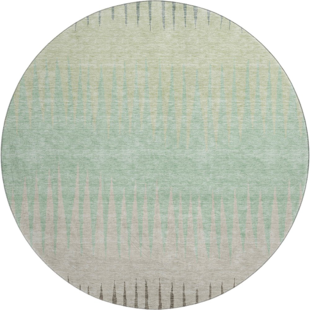 Premium Machine Washable Mayfield AMF886 Aloe 8' x 8' Round Rug. Picture 1