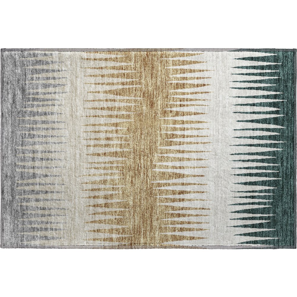 Premium Machine Washable Mayfield AMF886 Charcoal 1'8" x 2'6" Rug. Picture 1