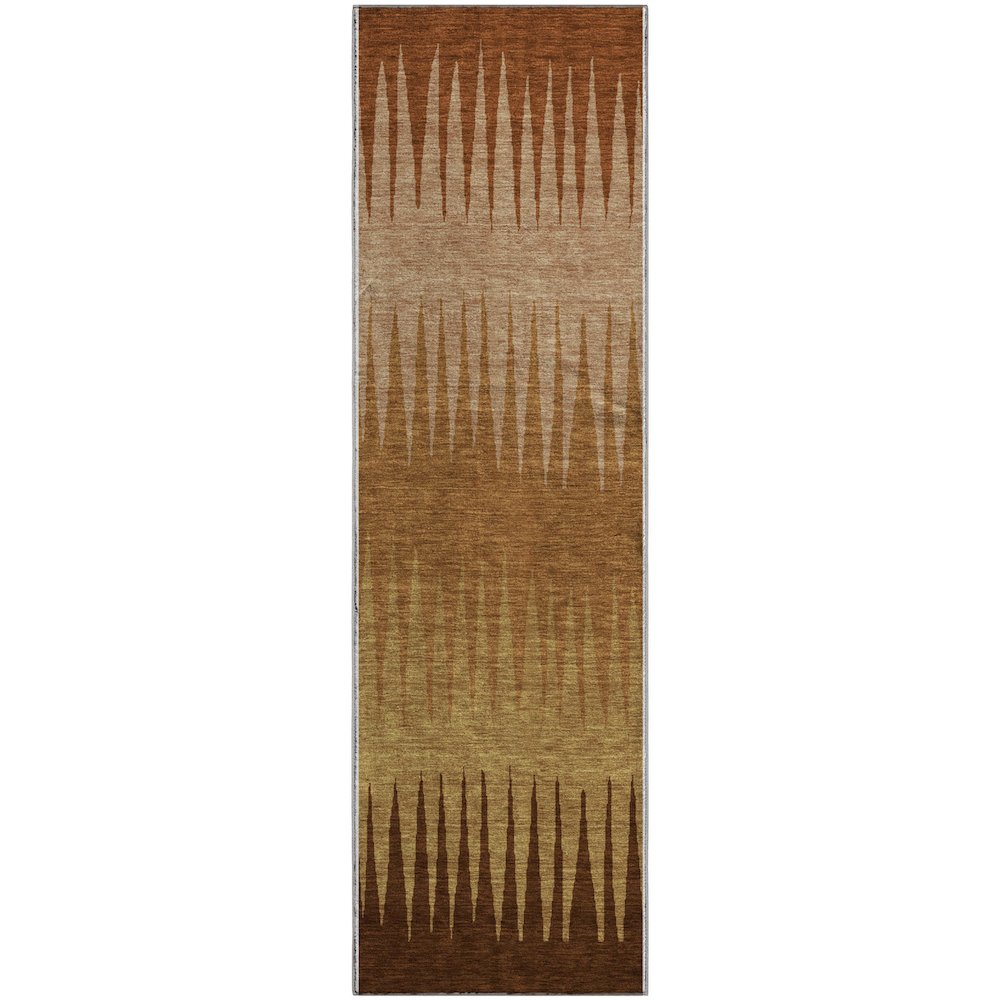 Premium Machine Washable Mayfield AMF886 Paprika 2'3" x 7'6" Runner Rug. Picture 1