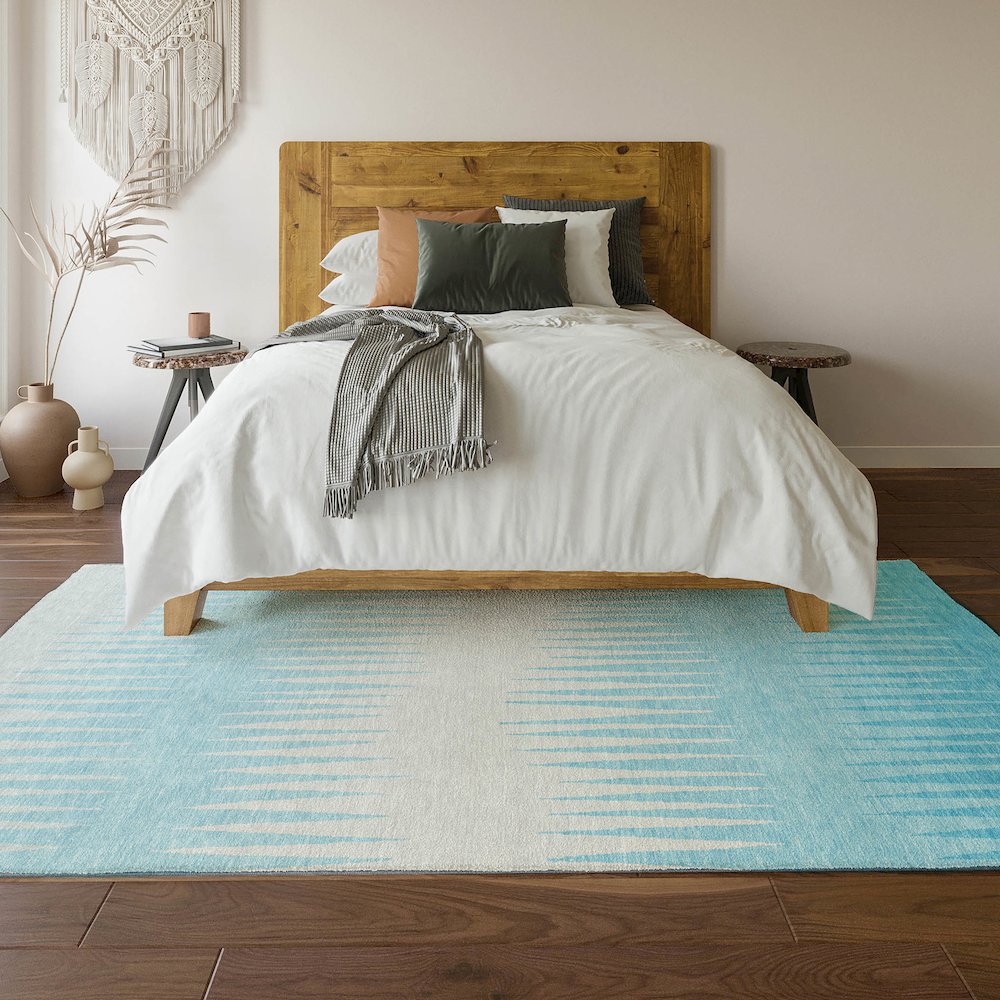 Premium Machine Washable Mayfield AMF886 Sky 2'6" x 3'10" Rug. Picture 6