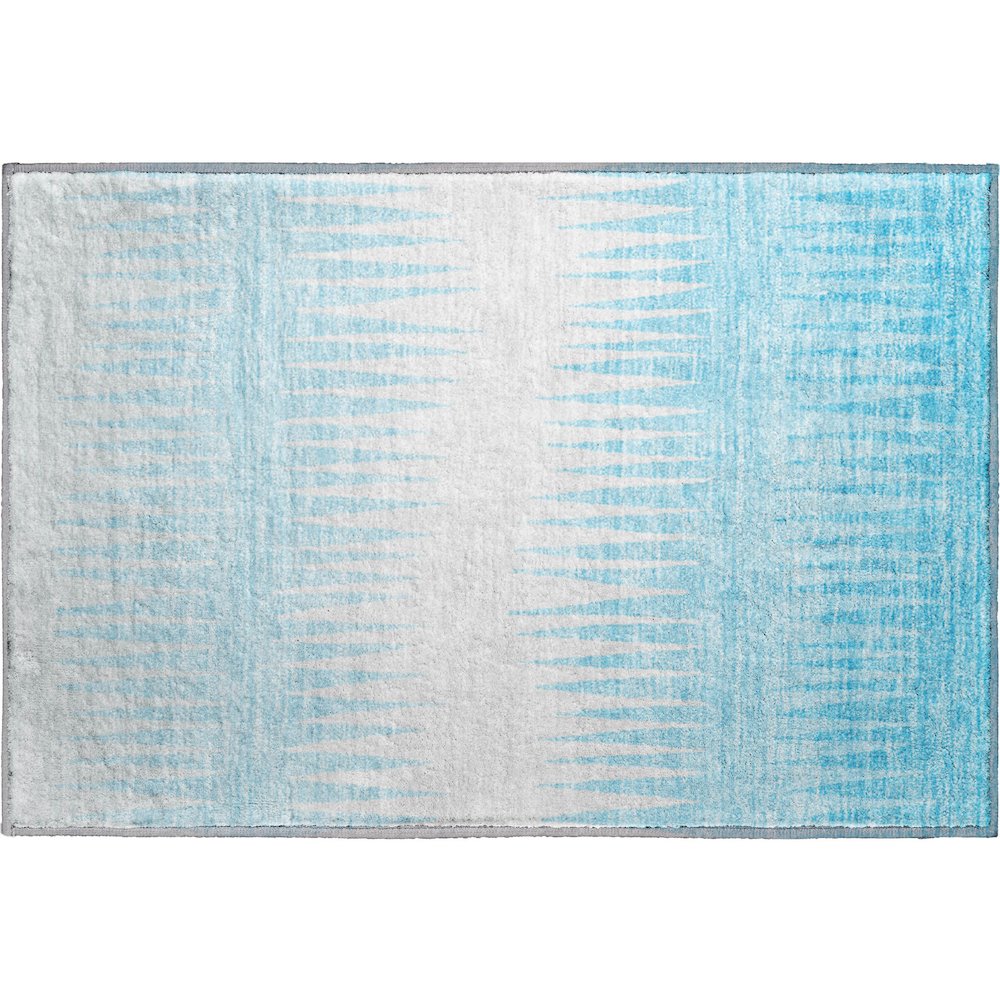 Premium Machine Washable Mayfield AMF886 Sky 1'8" x 2'6" Rug. Picture 1