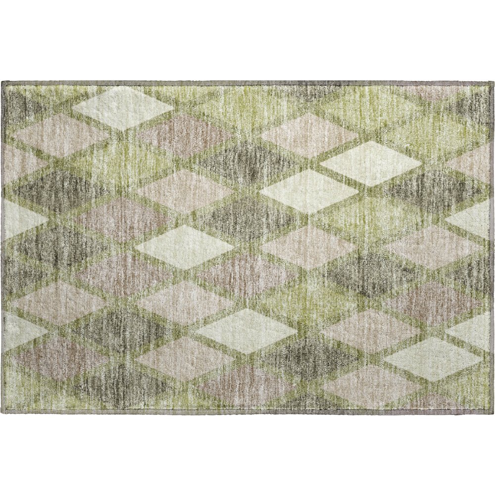 Premium Machine Washable Mayfield AMF887 Aloe 1'8" x 2'6" Rug. Picture 1