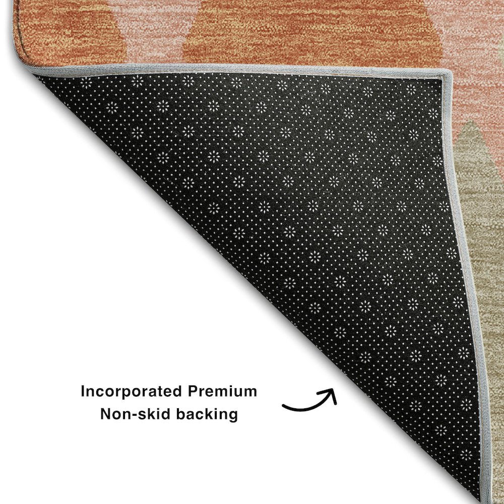 Premium Machine Washable Mayfield AMF887 Pink 1'8" x 2'6" Rug. Picture 2