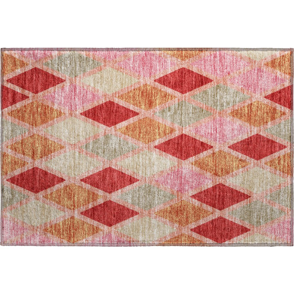 Premium Machine Washable Mayfield AMF887 Pink 1'8" x 2'6" Rug. Picture 1
