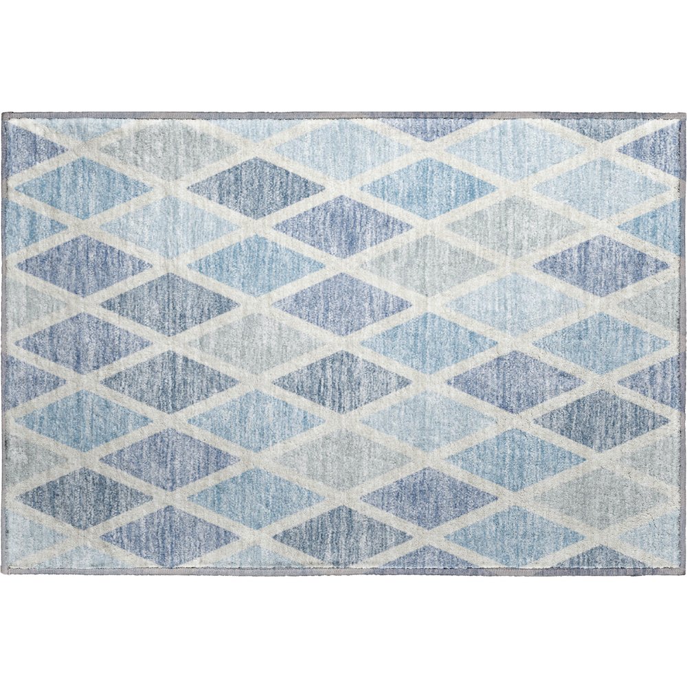 Premium Machine Washable Mayfield AMF887 Sky 1'8" x 2'6" Rug. Picture 1