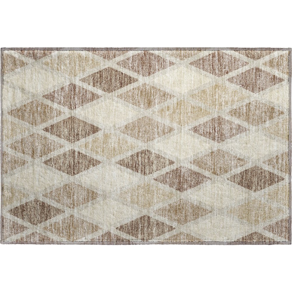 Premium Machine Washable Mayfield AMF887 Taupe 1'8" x 2'6" Rug. Picture 1