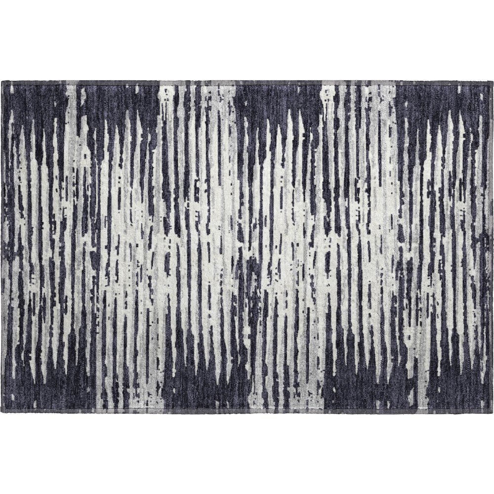 Premium Machine Washable Mayfield AMF888 Black 1'8" x 2'6" Rug. Picture 1