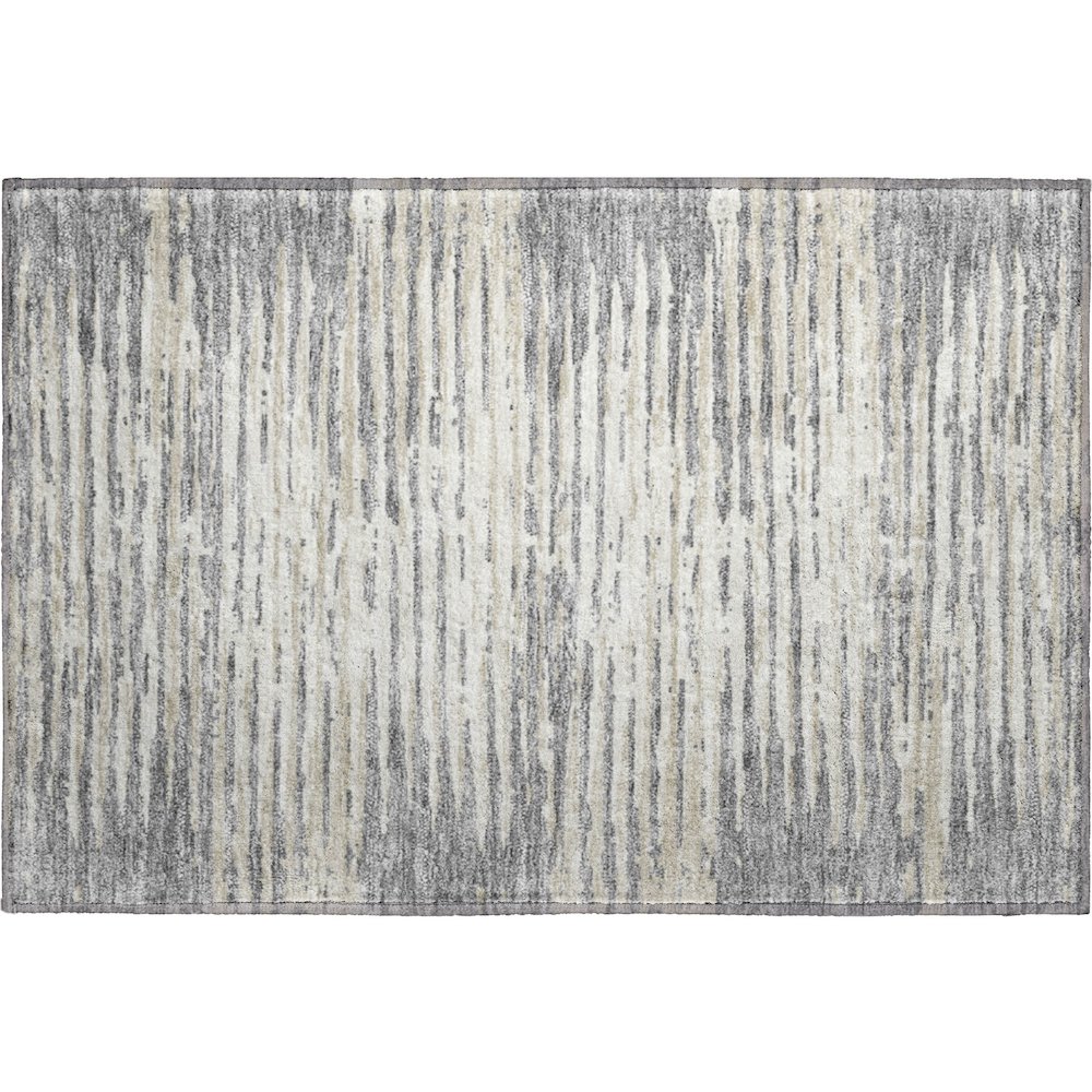 Premium Machine Washable Mayfield AMF888 Gray 1'8" x 2'6" Rug. Picture 1