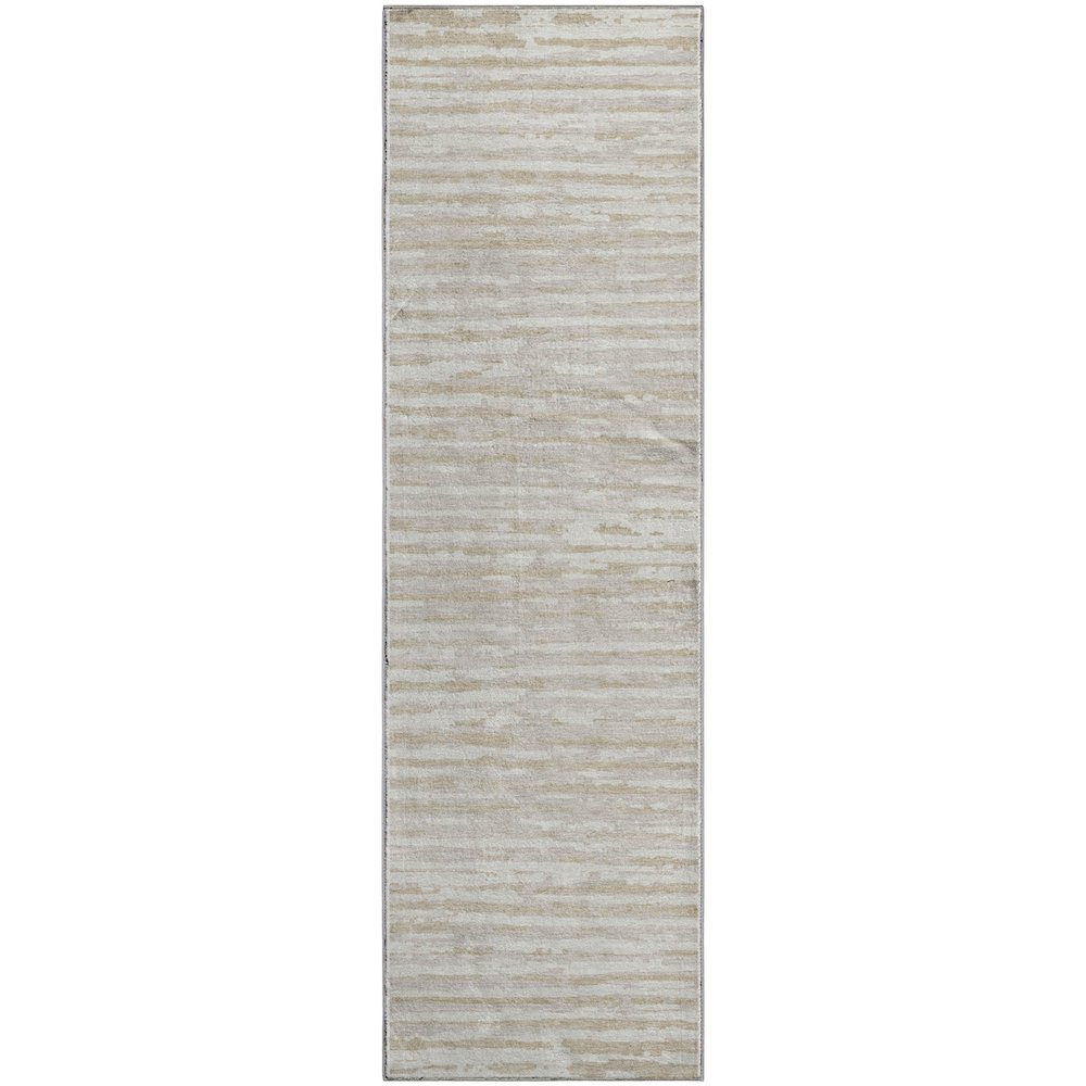 Premium Machine Washable Mayfield AMF888 Ivory 2'3" x 7'6" Runner Rug. Picture 1