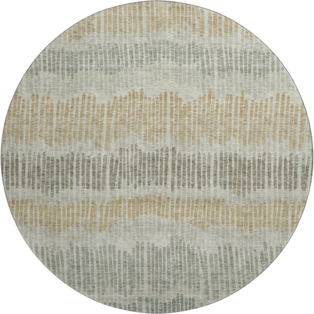 Premium Machine Washable Mayfield AMF889 Beige 8' x 8' Round Rug. Picture 1